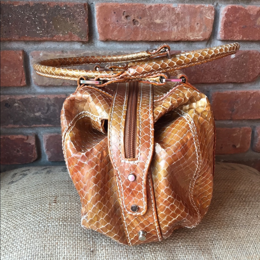 Francesco Biasia Orange Leather Purse - Picture 3 of 8